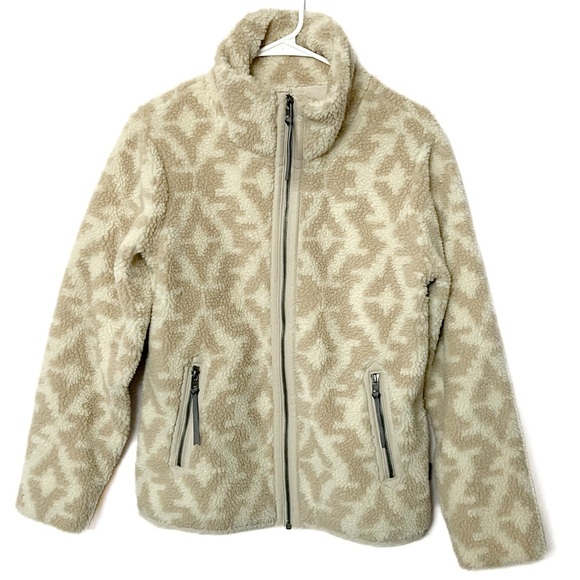 Patagonia Divided Sky Fleece Geofield Pumice Stone Jacket Medium - Picture 6 of 8